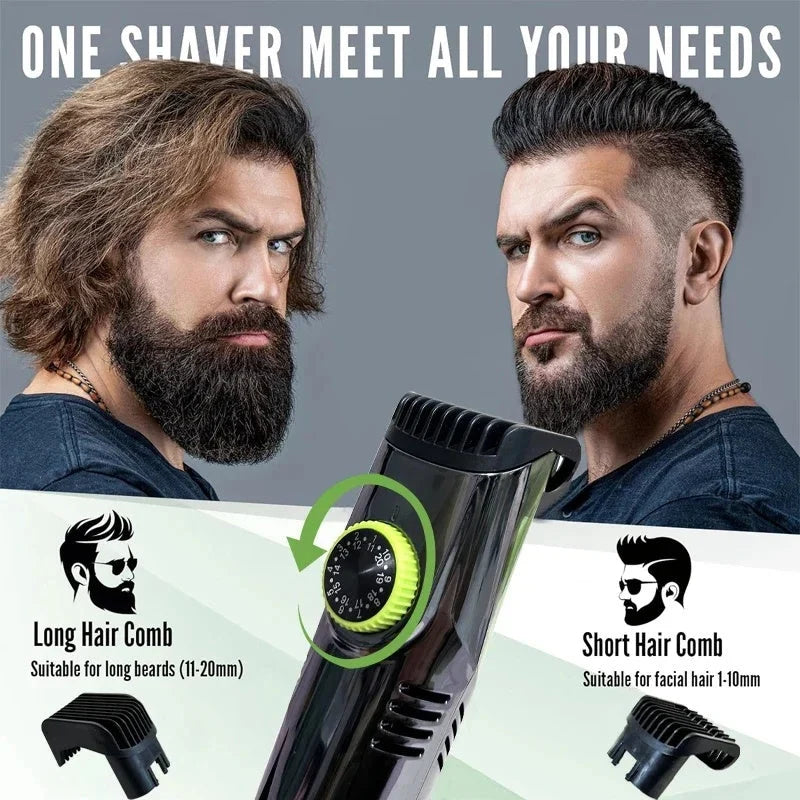 Beard Trimmer Integrated Hair Catcher USB-C Rechargeable