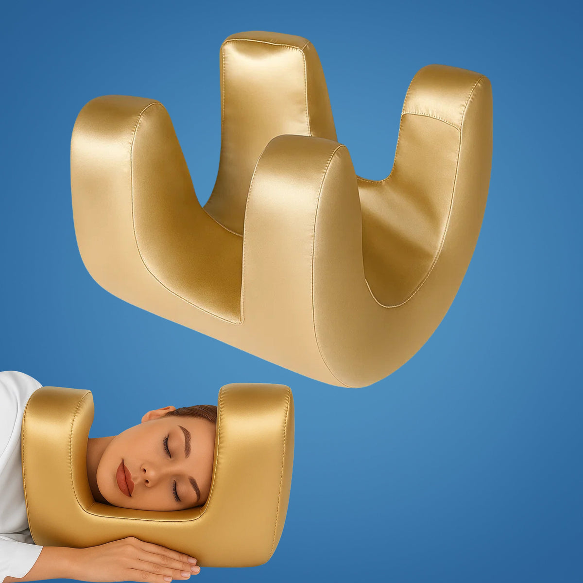 Beauty Pillow U-Shape Cooling Memory Foam & Breathable Cover