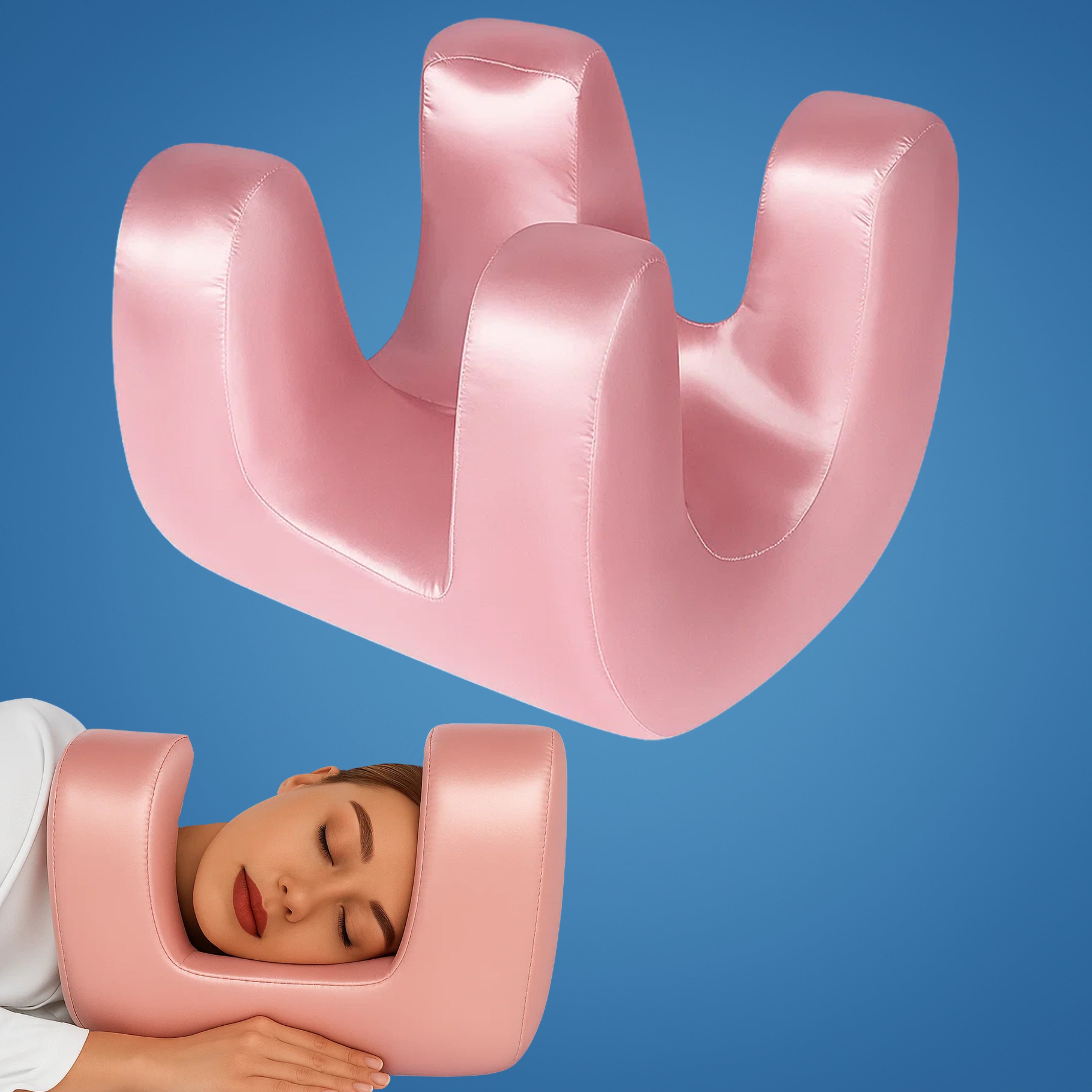Beauty Pillow U-Shape Cooling Memory Foam & Breathable Cover