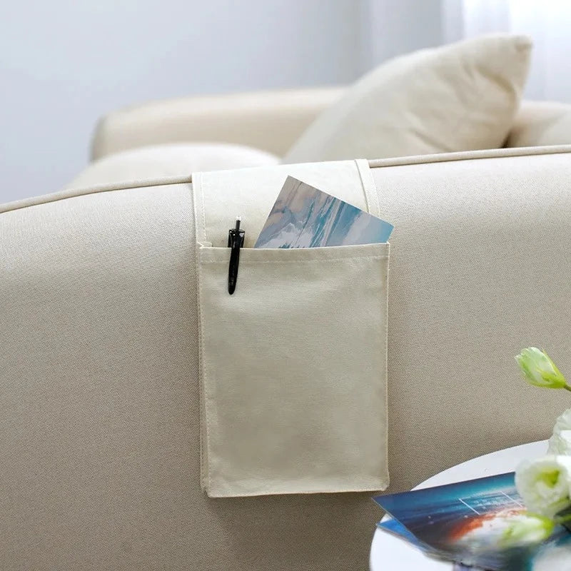 Bed Organizer Hanging Multiple Pockets Cotton-Linen