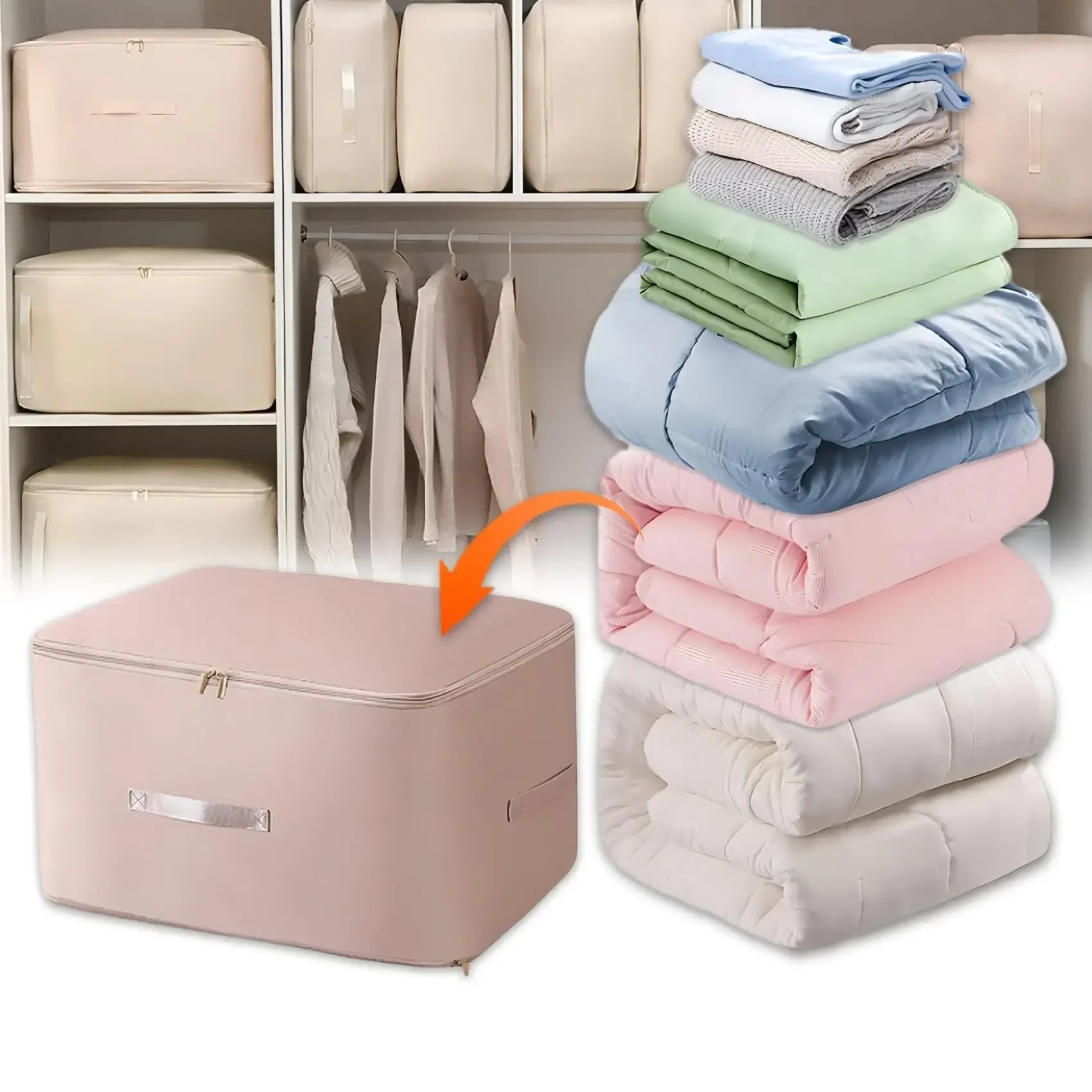 Bedding Storage Bag Built-In Valve 40% Compression