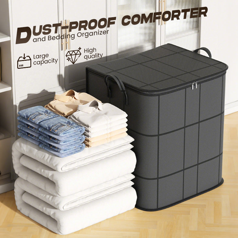 Bedding Storage Bag Reinforced Nonwoven Dustproof Zipper & Padded Handles