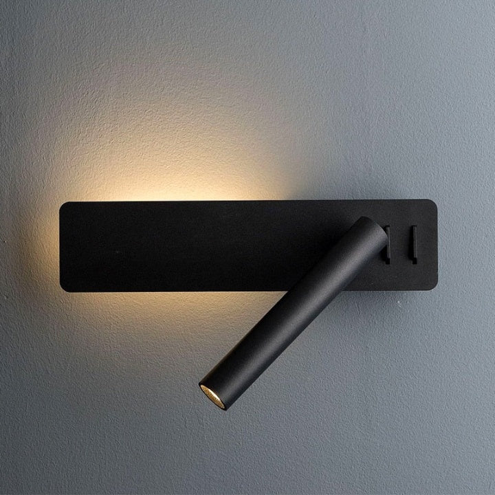 Bedroom Wall Light Dual LED Stepless Dimmable USB Charging