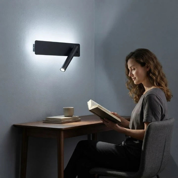 Bedroom Wall Light Dual LED Stepless Dimmable USB Charging