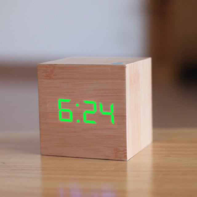 Bedside Alarm Clock LED Display & Temperature