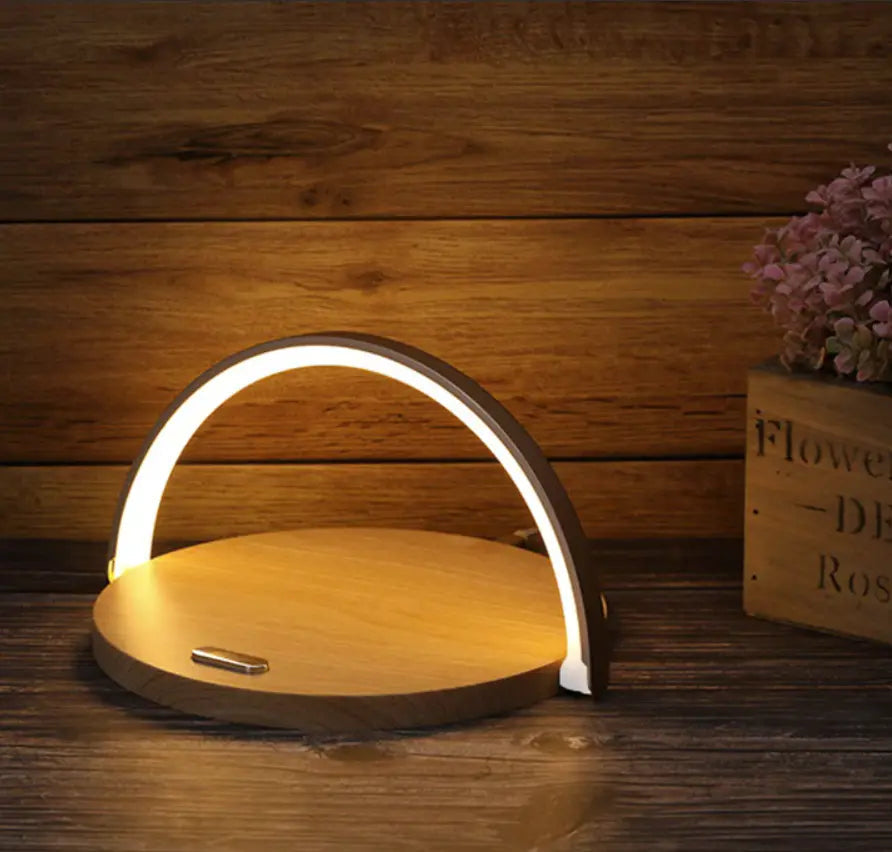Bedside Lamp Qi Wireless Charging Touch Dimmer Foldable