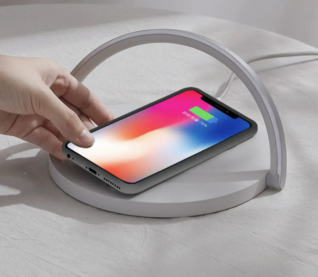Bedside Lamp Qi Wireless Charging Touch Dimmer Foldable