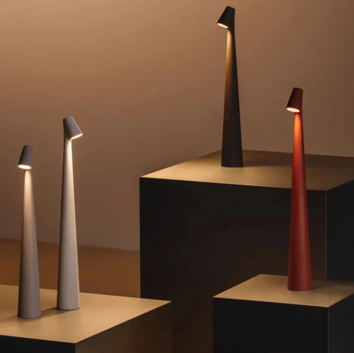 Bedside Lamp Touch-Dimmable USB Rechargeable