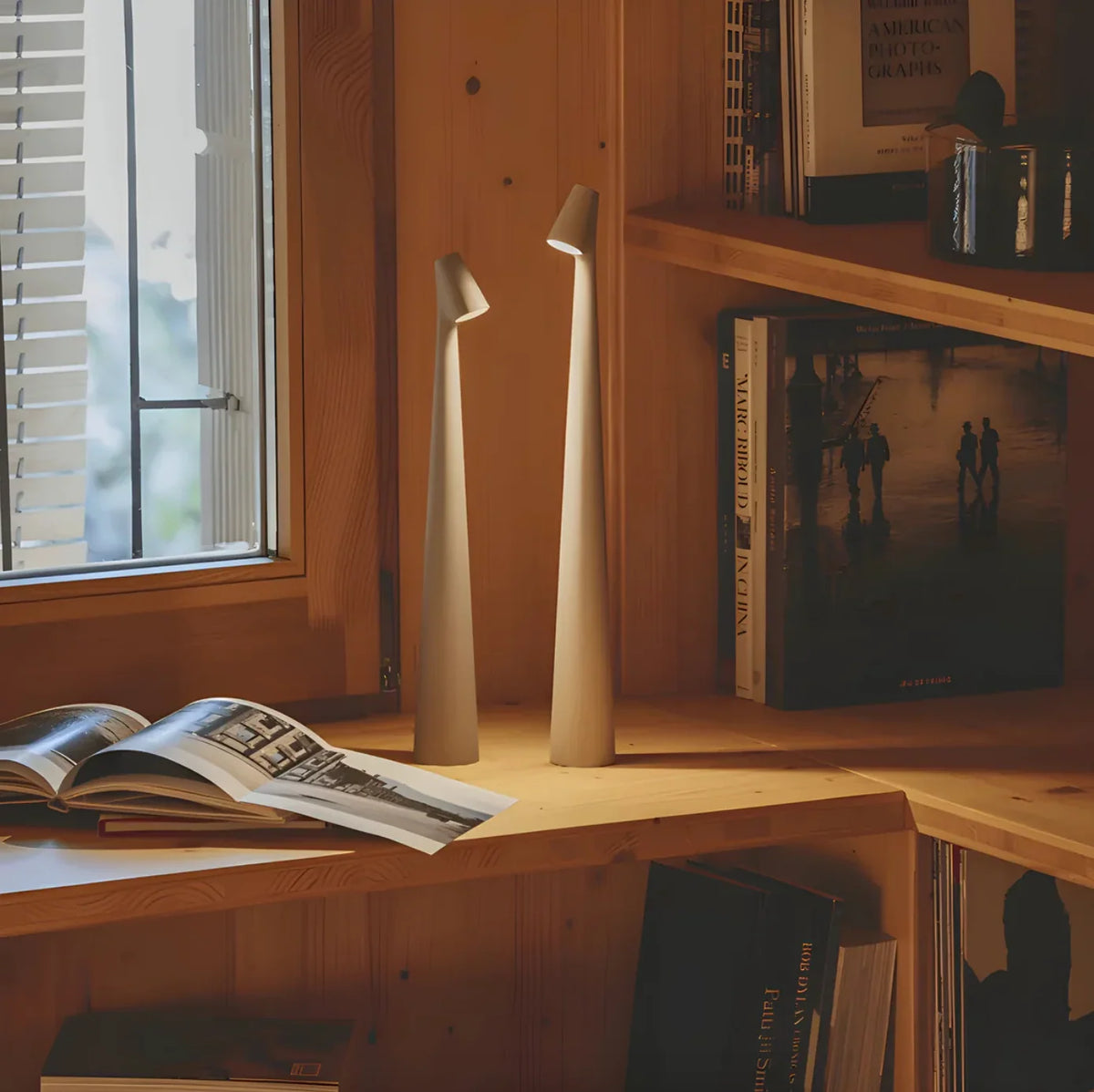 Bedside Lamp Touch-Dimmable USB Rechargeable