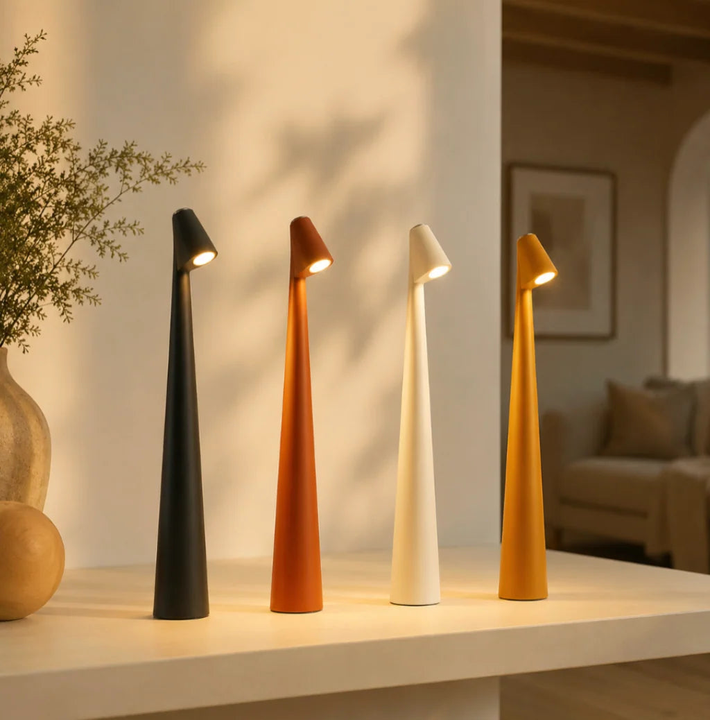 Bedside Lamp Touch-Dimmable USB Rechargeable