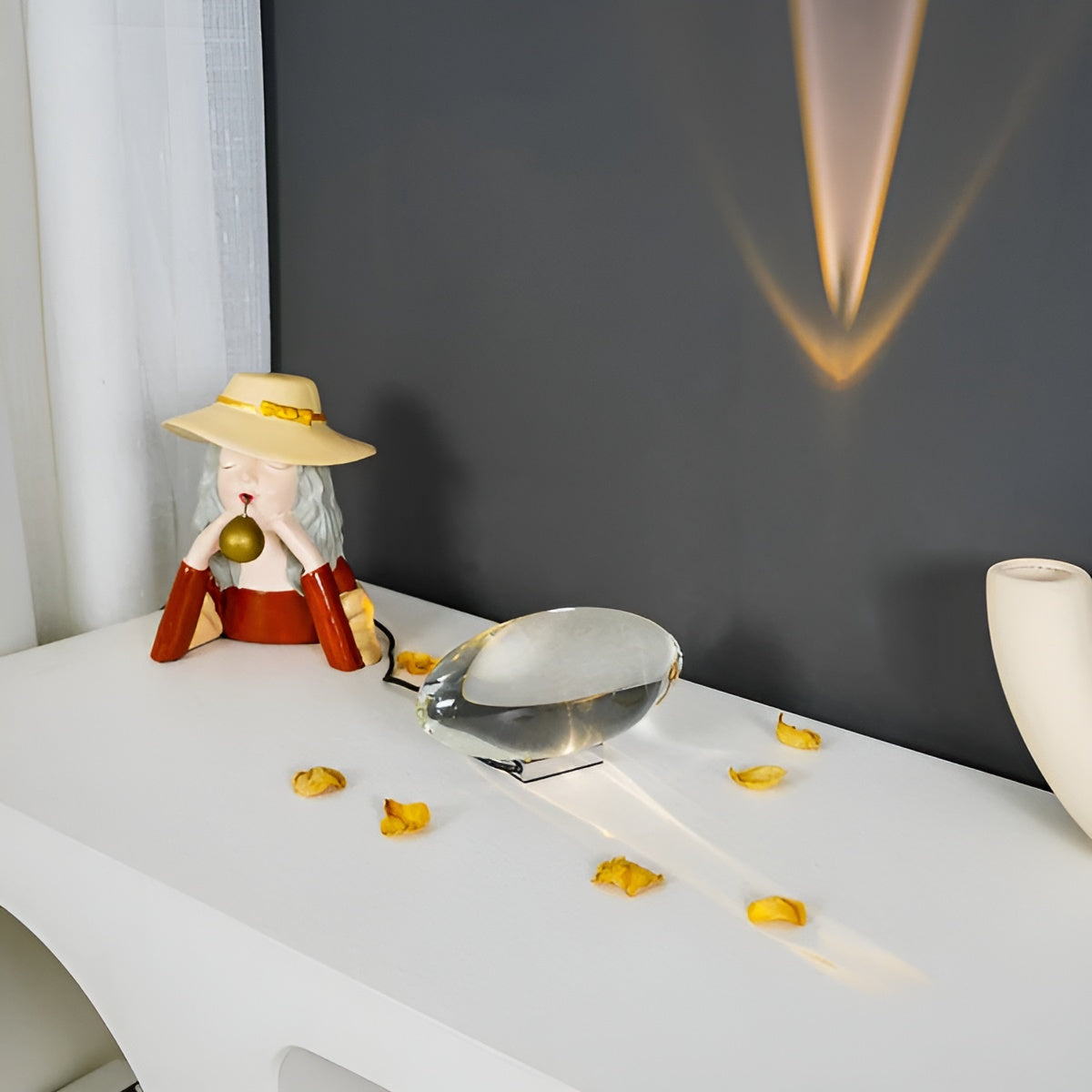 Bedside Lamp Warm Ambient Light Clear Glass