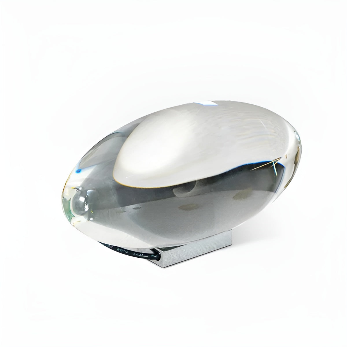 Bedside Lamp Warm Ambient Light Clear Glass