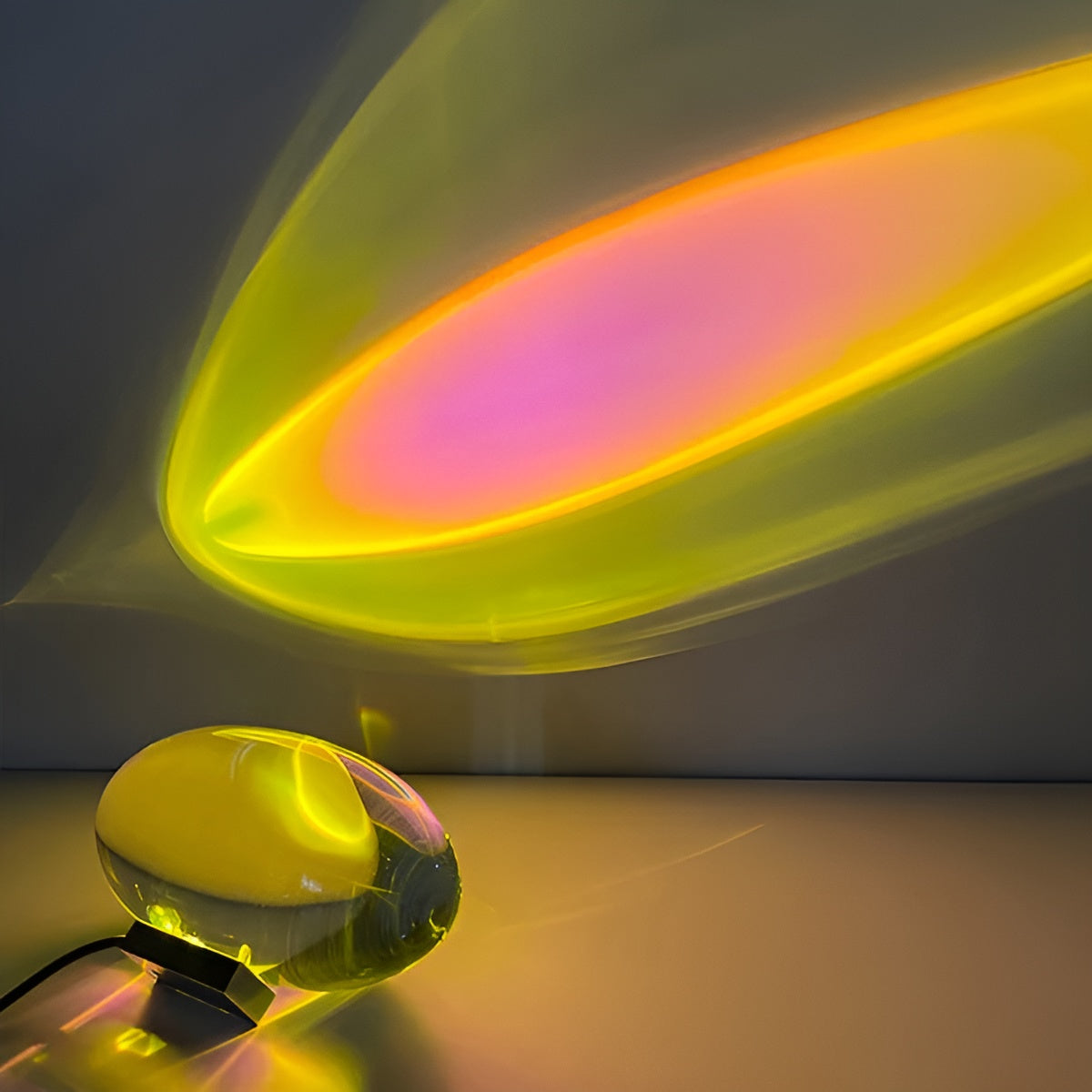 Bedside Lamp Warm Ambient Light Clear Glass