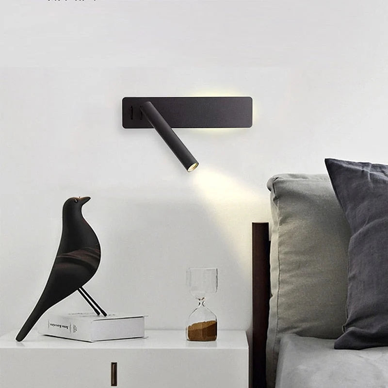 Bedside Wall Light Swiveling LED Dual Switches