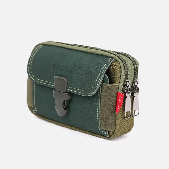 Belt Bag Water-Resistant Canvas Phone Pocket & Inner Organizer