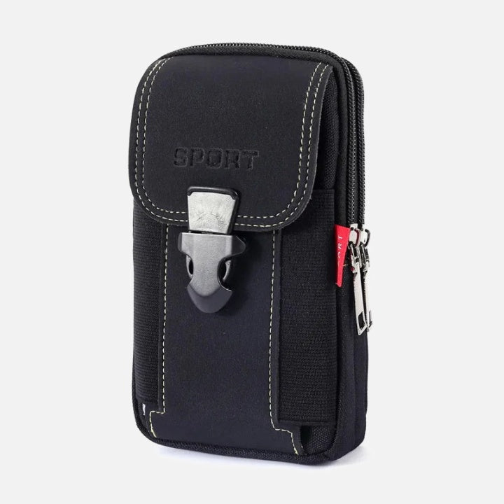 Belt Bag Water-Resistant Canvas Phone Pocket & Inner Organizer