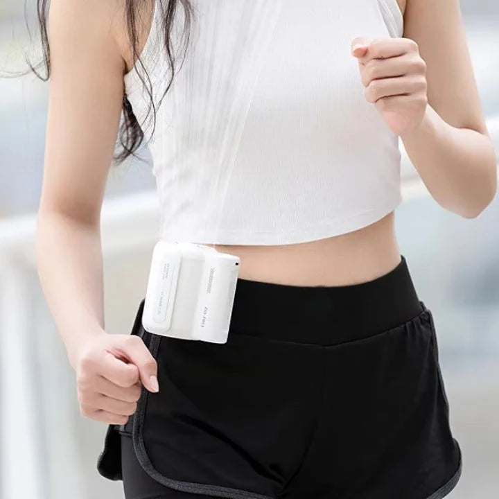 Belt Clip Fan Hands-Free 3-Speed 8-Hour Battery Life