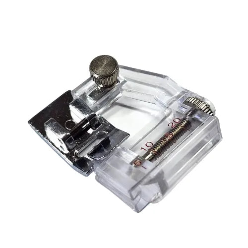 Bias Tape Presser Foot Adjustable Guide Transparent Steel Shank