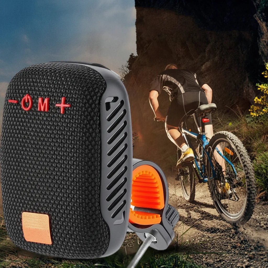 Bicycle Bluetooth Speaker Waterproof IPX5 Handlebar Mount Long Battery