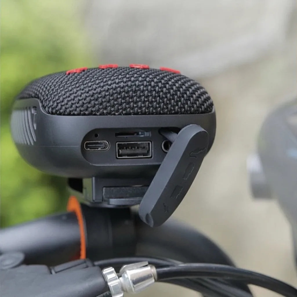 Bicycle Bluetooth Speaker Waterproof IPX5 Handlebar Mount Long Battery