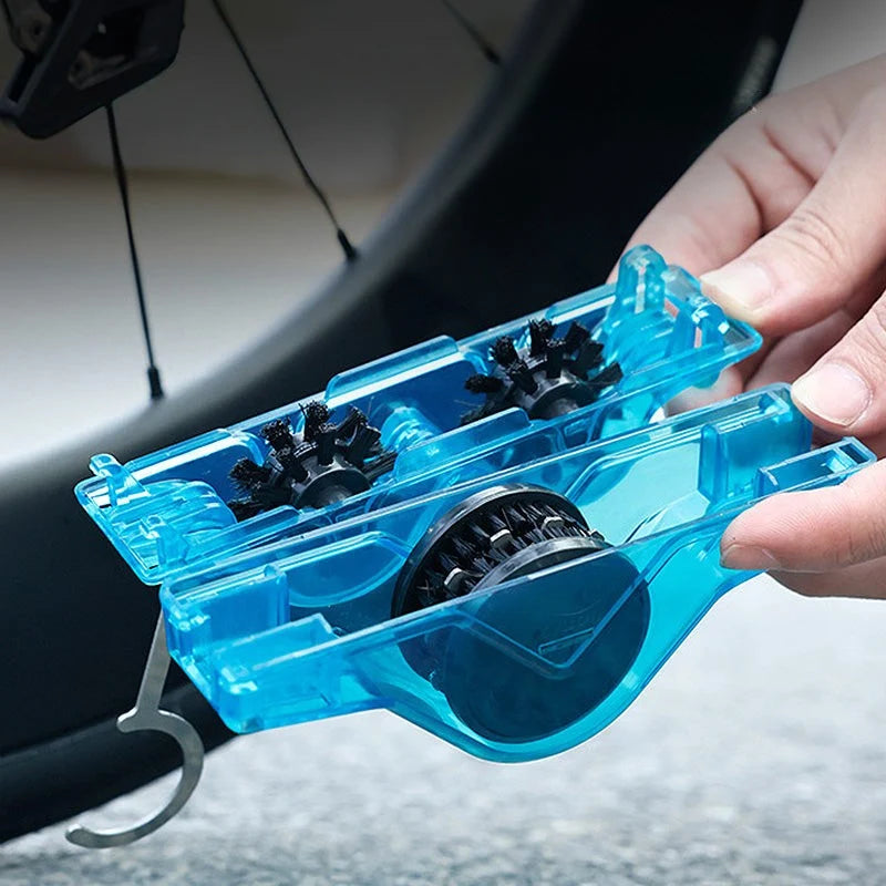 Bicycle Chain Cleaner Transparent Blue Set of 2