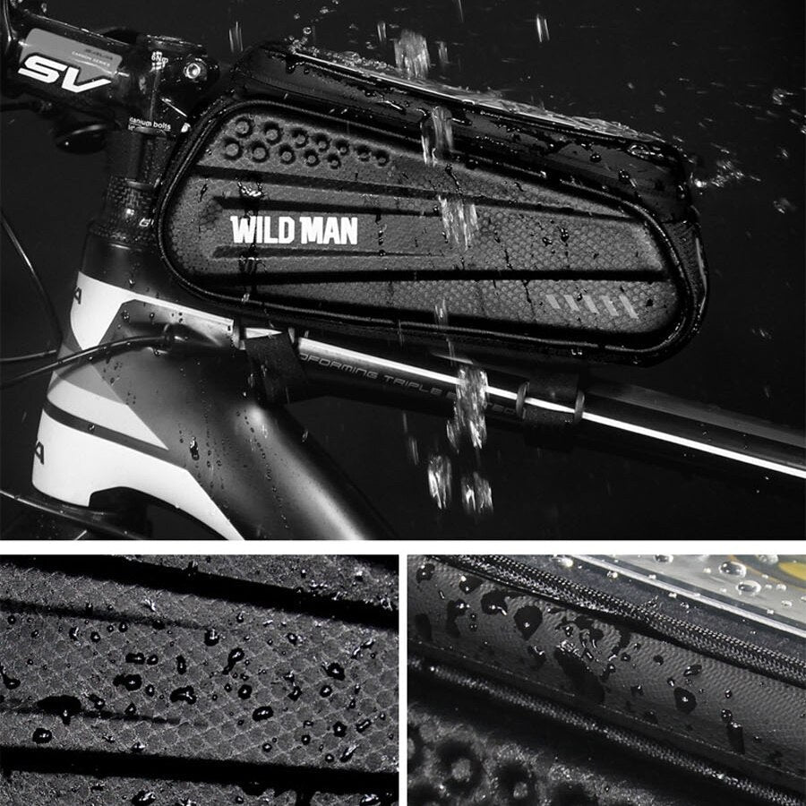 Bicycle Frame Bag Touchscreen Phone Window Waterproof Hardcase