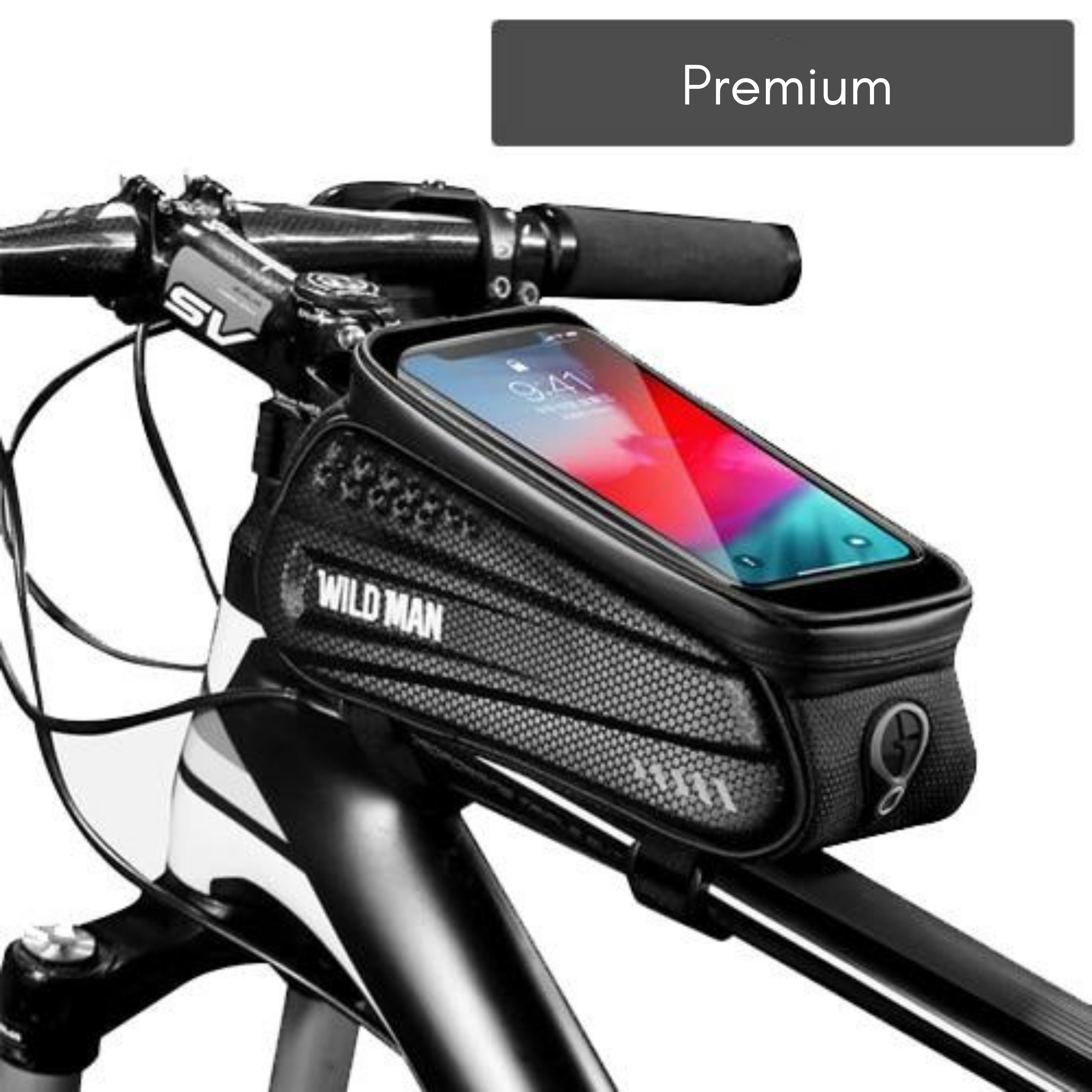 Bicycle Frame Bag Touchscreen Phone Window Waterproof Hardcase
