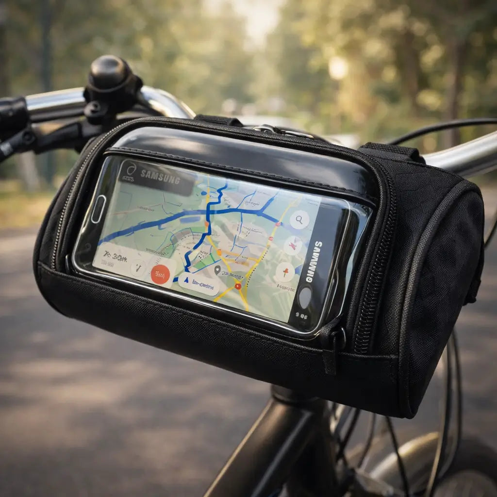 Bicycle Handlebar Bag Touchscreen Window & Water-Resistant