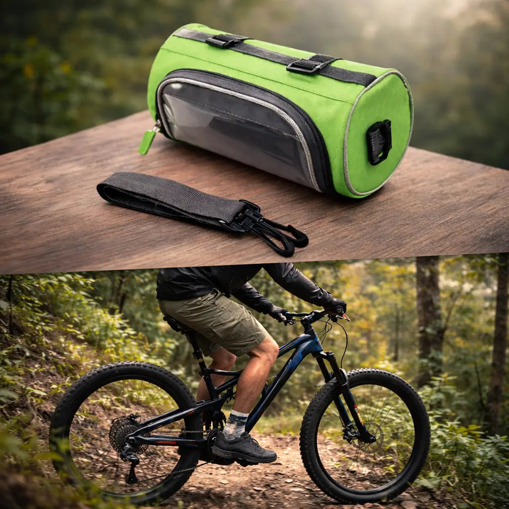 Bicycle Handlebar Bag Touchscreen Window & Water-Resistant