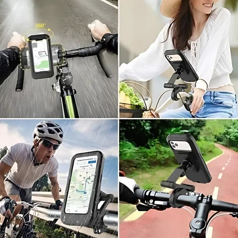 Bicycle Phone Holder Waterproof Touch Window 360° Rotation