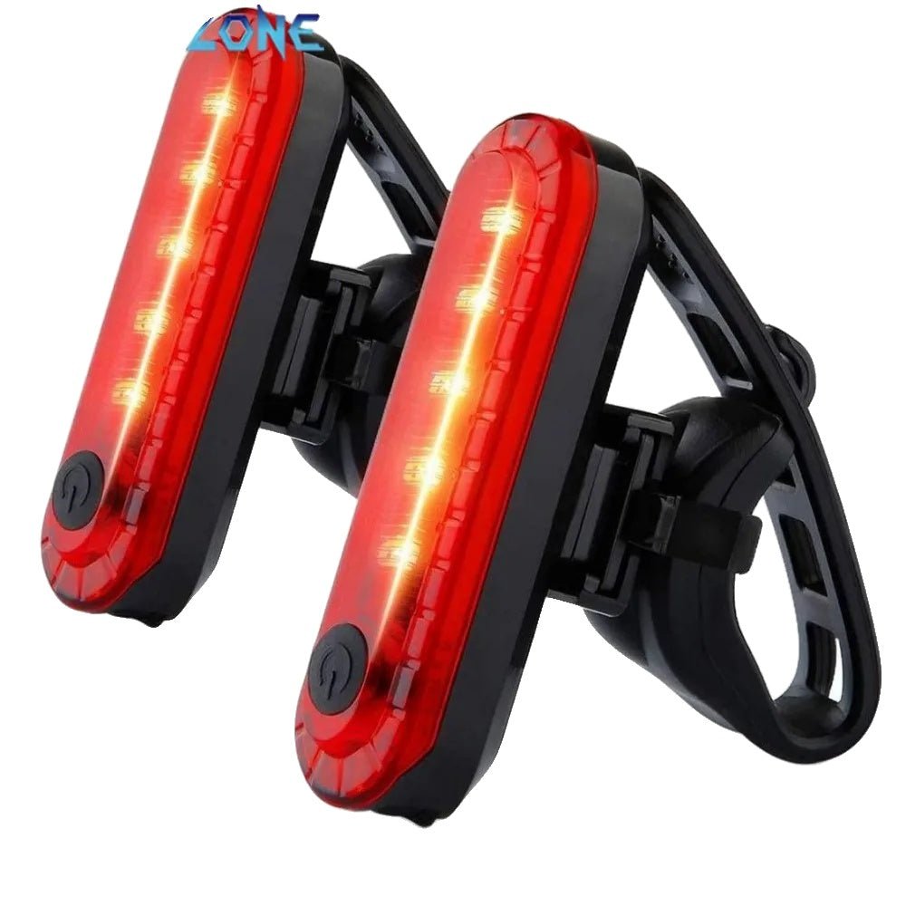 Bicycle Rear Light USB Rechargeable IPX4 Tool-Free Silicone Mount