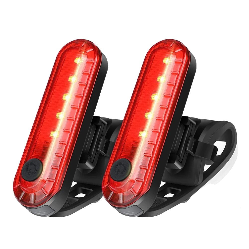 Bicycle Rear Light USB Rechargeable IPX4 Tool-Free Silicone Mount