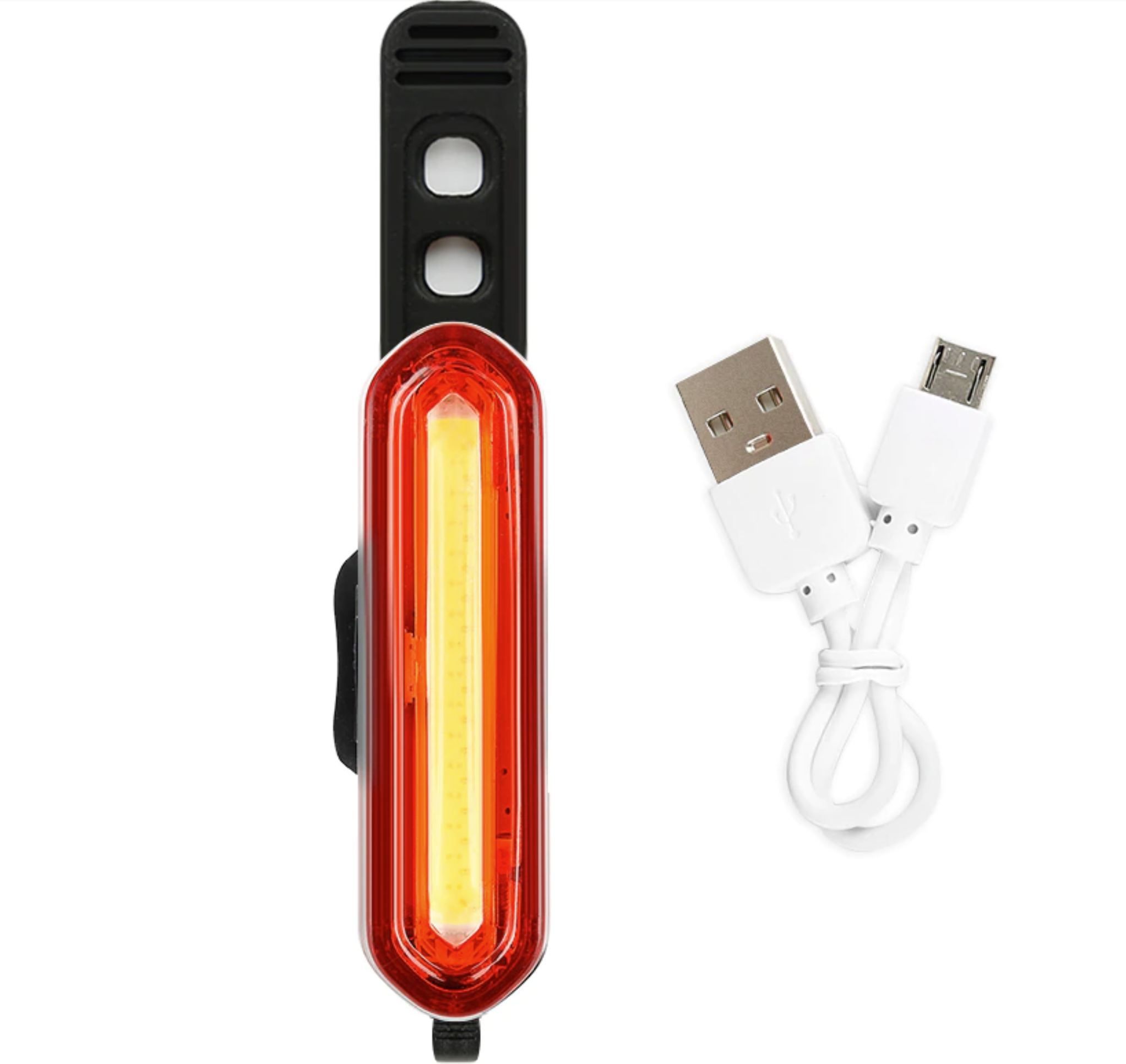 Bicycle Rear Light USB-Rechargeable Wide-Angle Tool-Free Mount