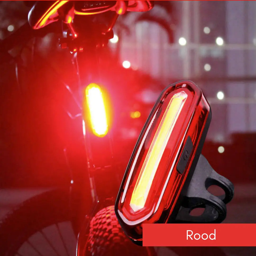 Bicycle Rear Light Wide-Angle USB Rechargeable Tool-Free Mount