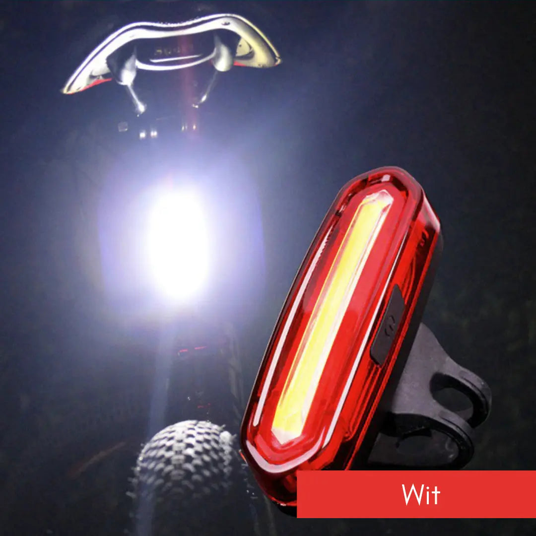 Bicycle Rear Light Wide-Angle USB Rechargeable Tool-Free Mount