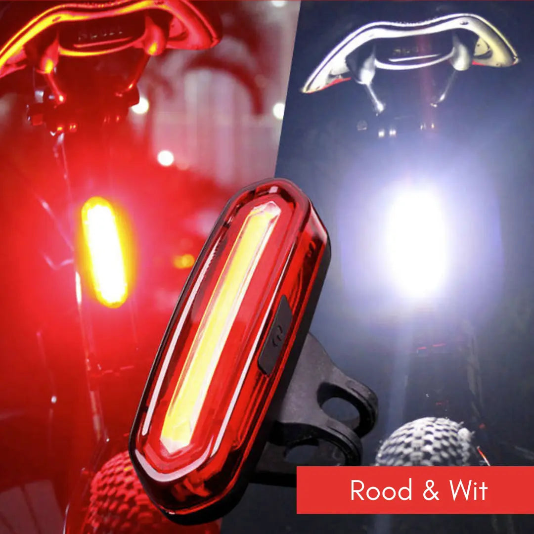Bicycle Rear Light Wide-Angle USB Rechargeable Tool-Free Mount