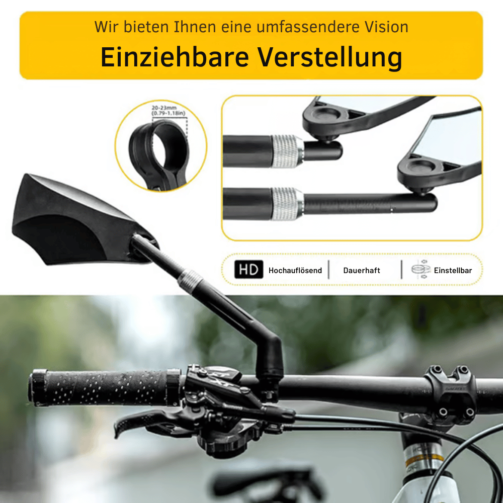 Bicycle Rearview Mirror 180° View & 360° Rotation