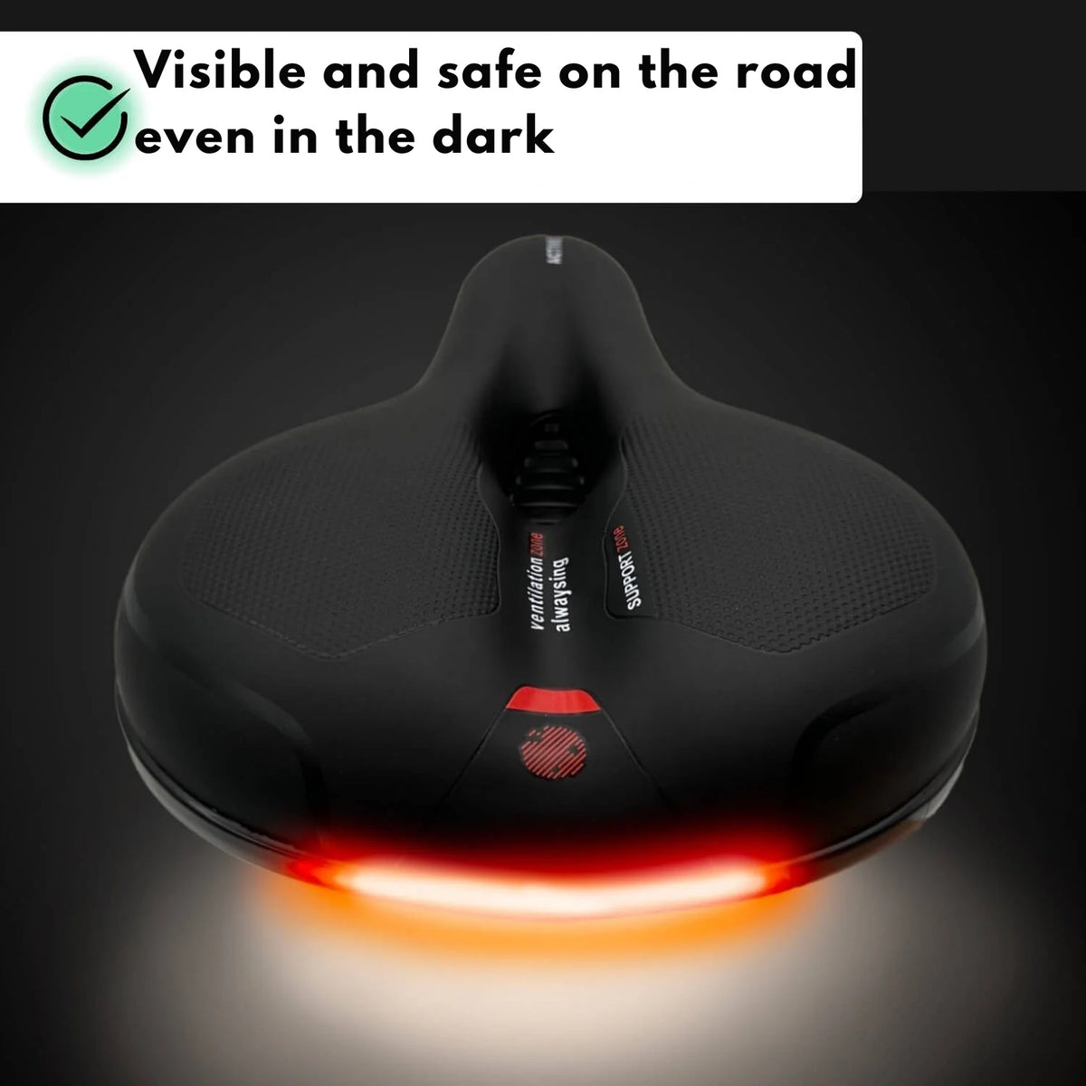 Bicycle Saddle Ergonomic Memory Foam Shock-Absorbing & Breathable