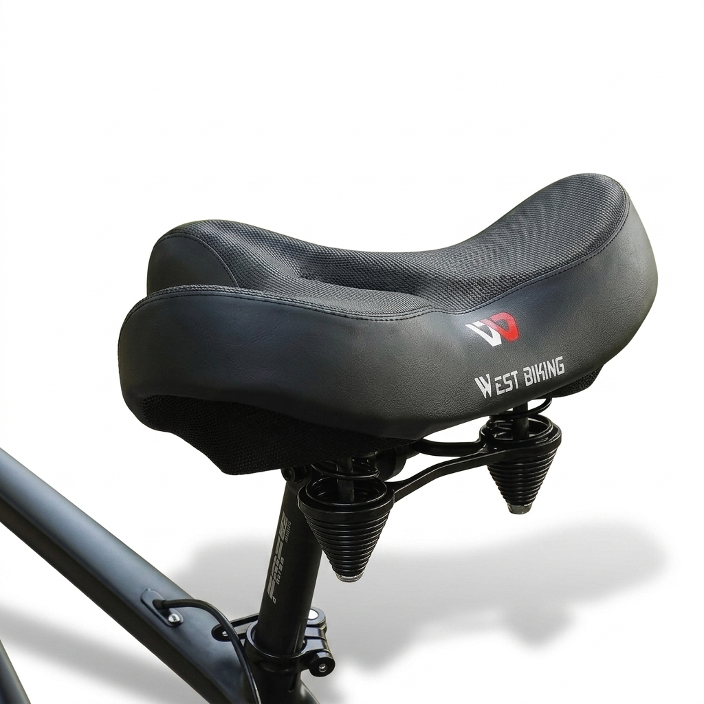 Bicycle Saddle Extra Wide Ergonomic Ventilated Channel