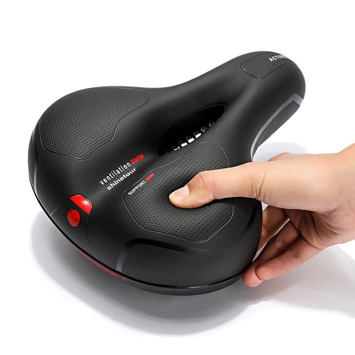 Bicycle Saddle Memory Foam & Gel Double Suspension