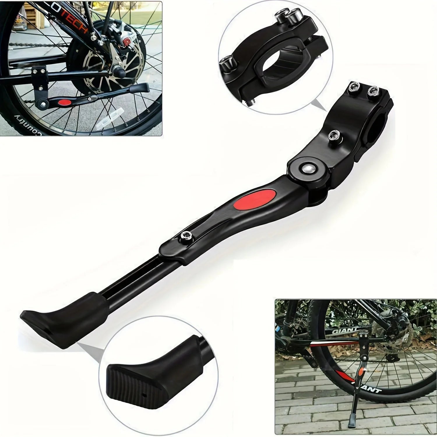 Bicycle Stand Height-Adjustable Anti-Tip Aluminum
