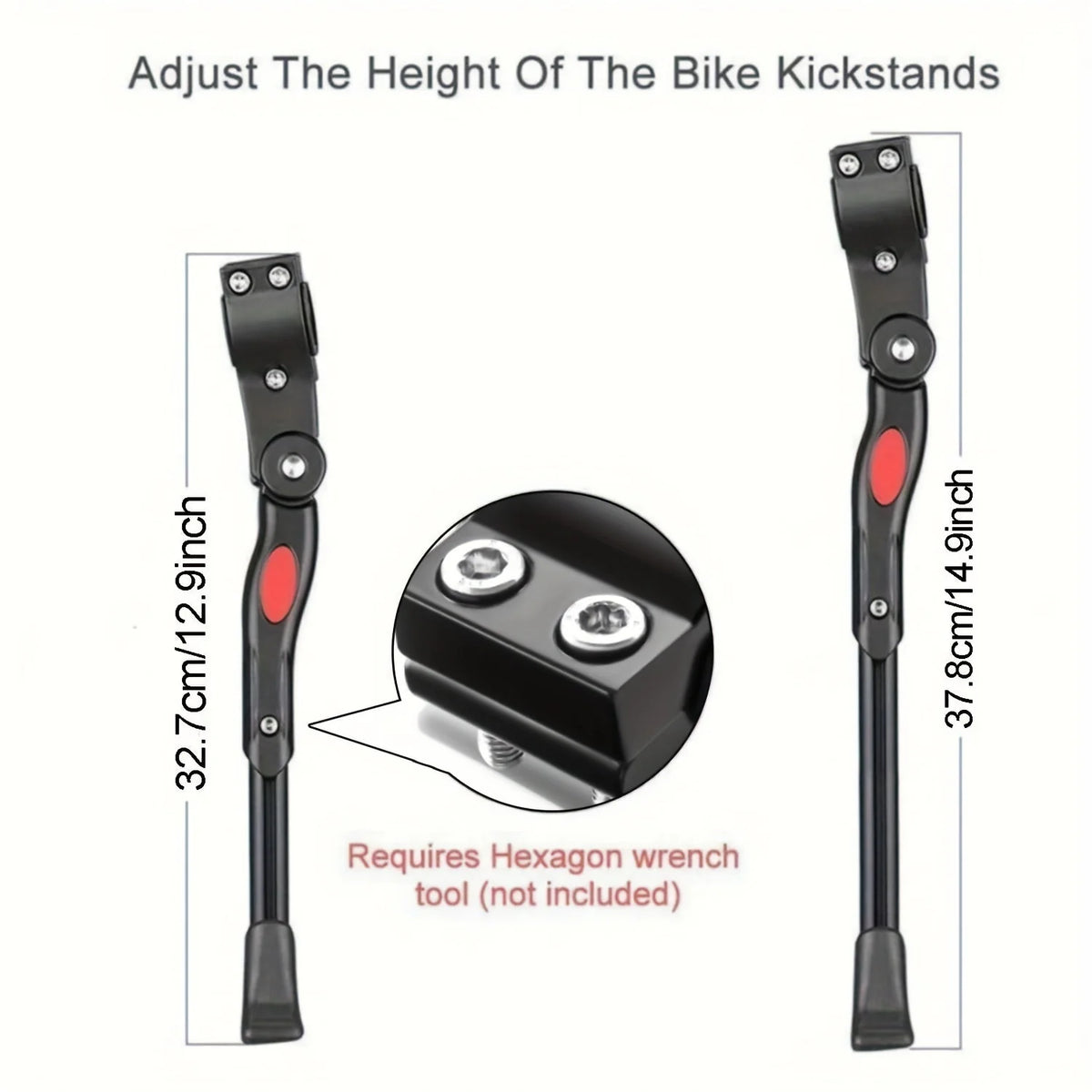 Bicycle Stand Height-Adjustable Anti-Tip Aluminum