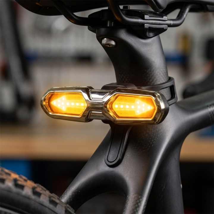 Bicycle Turn Signal Wireless Remote USB Rechargeable Waterproof