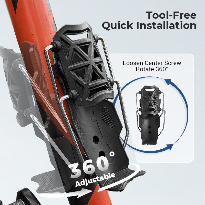 Bike Bottle Holder Adjustable Mount Universal Fit & Quick Access