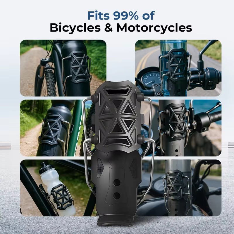 Bike Bottle Holder Adjustable Mount Universal Fit & Quick Access