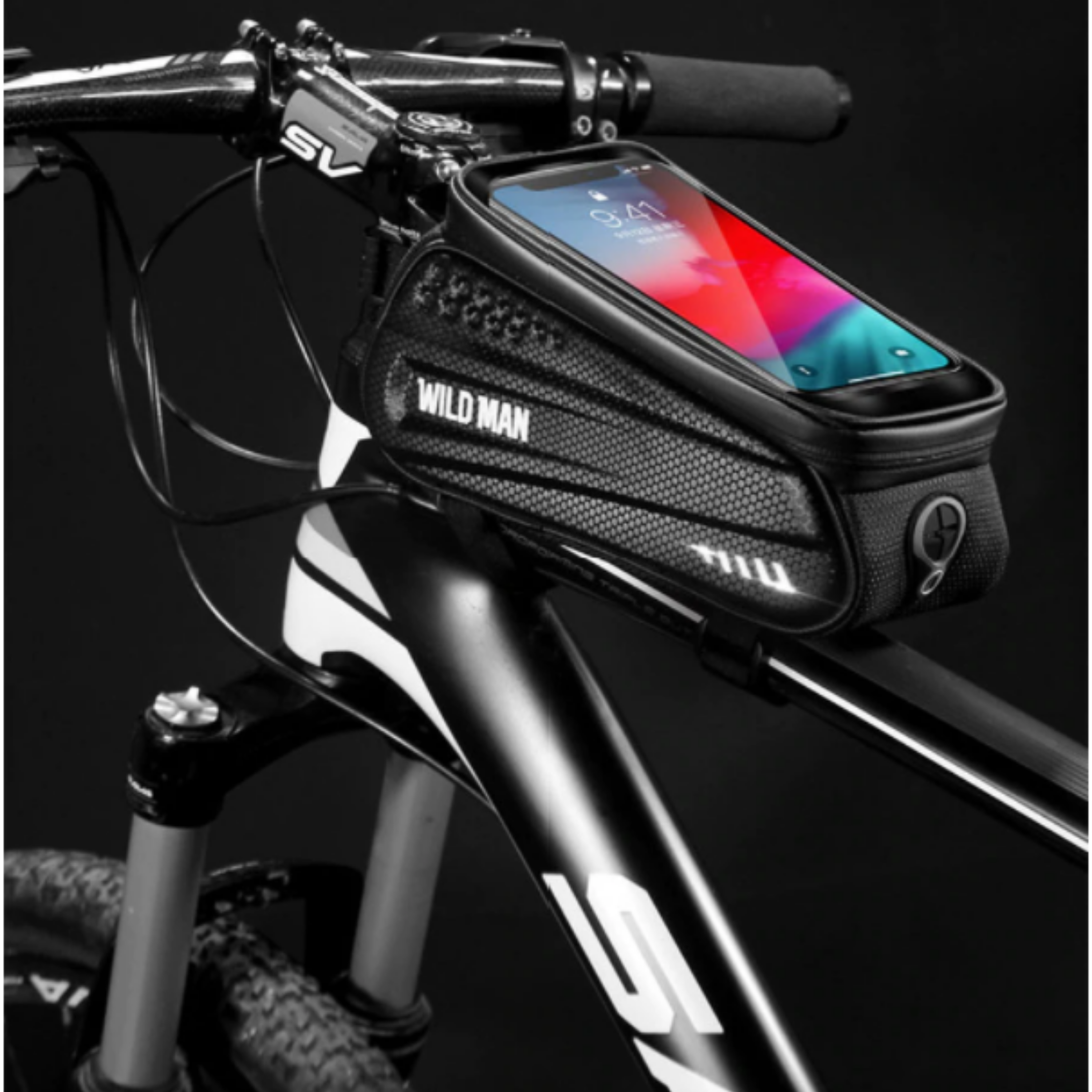Bike Frame Bag Waterproof Touchscreen Shock Resistant