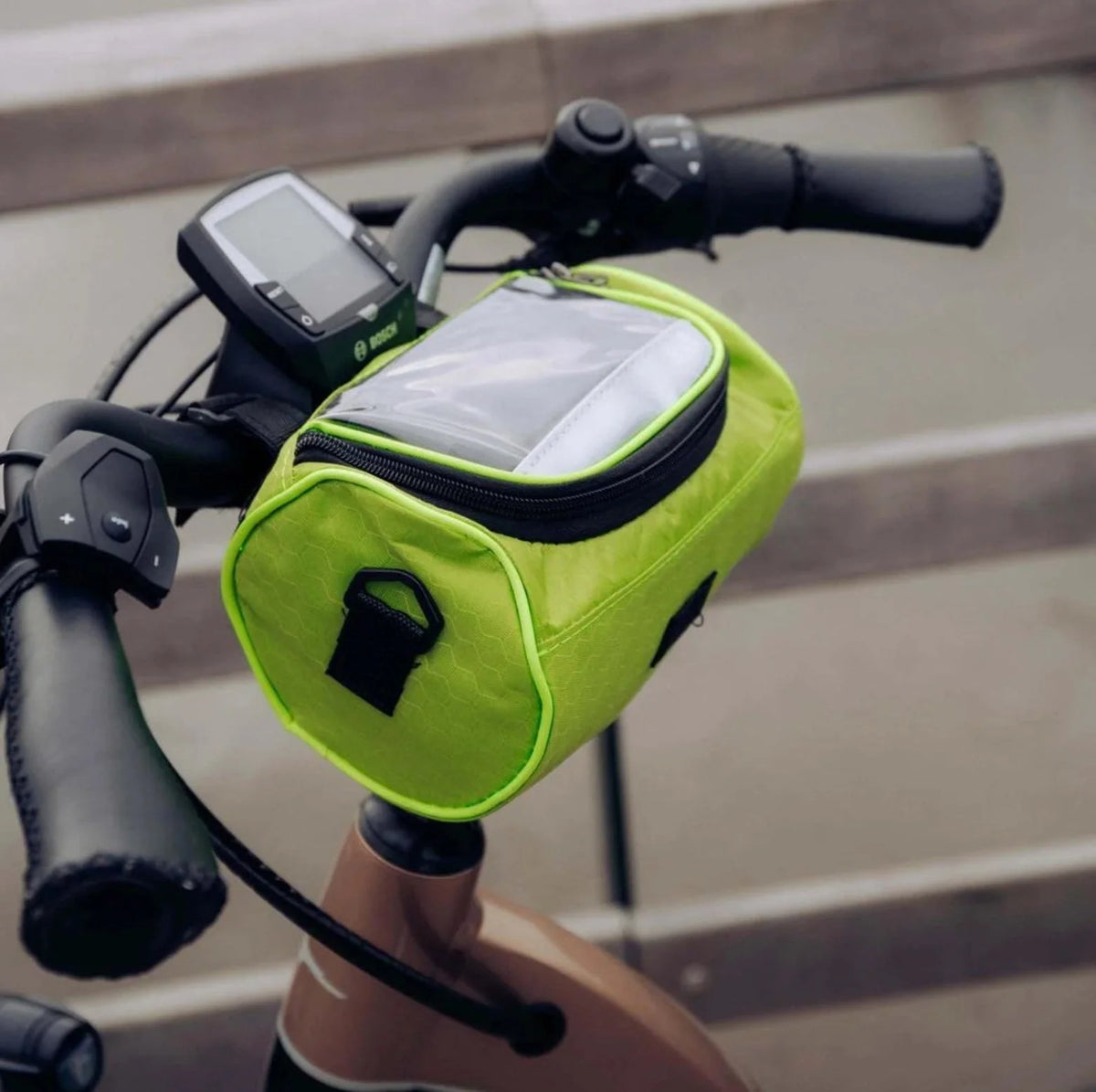 Bike Handlebar Phone Bag Touchscreen Splash-Resistant Universal Velcro Strap