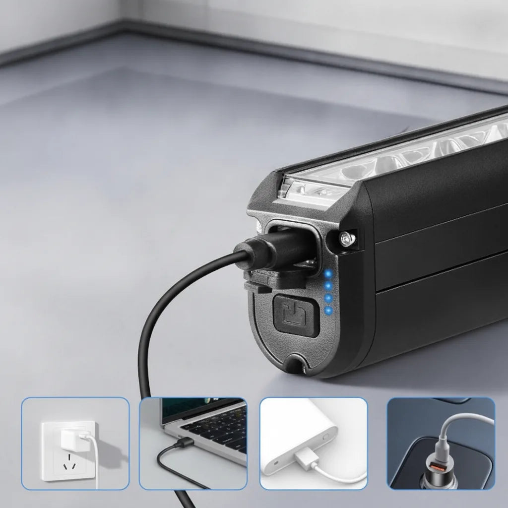 Bike Light 1400 Lumens USB Rechargeable Weatherproof