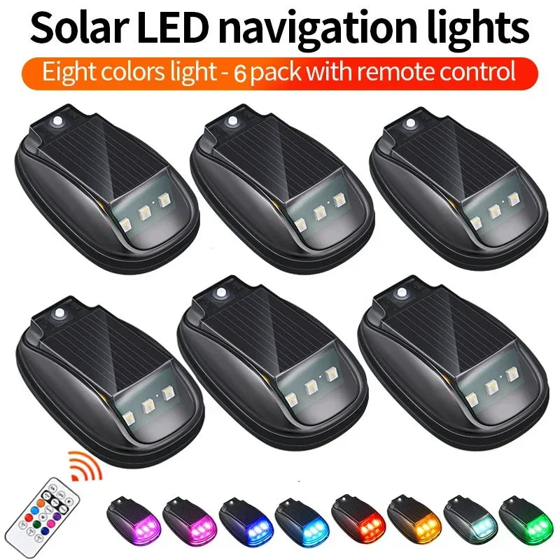 Bike Light Solar Powered 8 Colors & Remote Control