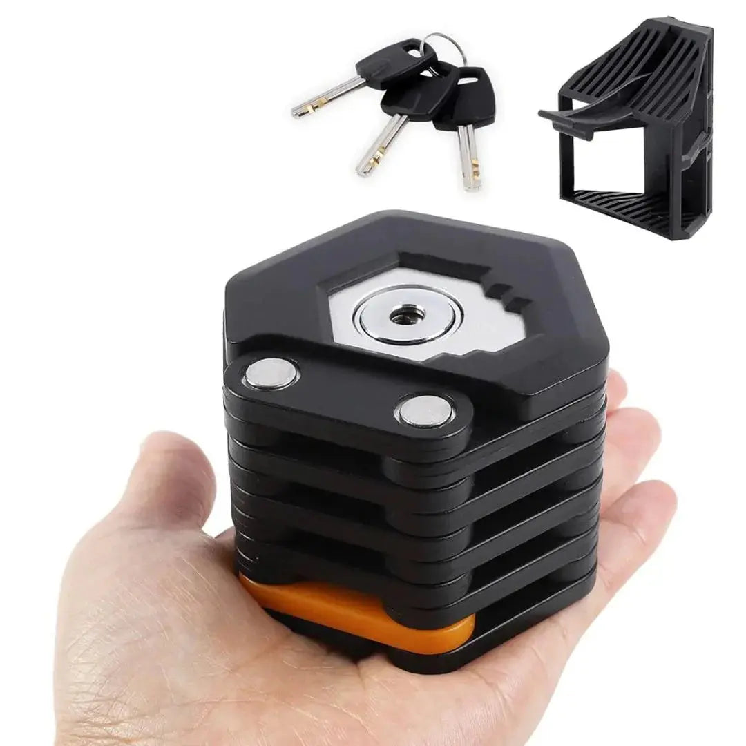 Bike Lock Foldable Hardened Steel Drill-Resistant
